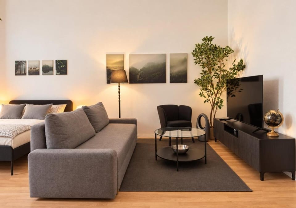 Bed, TV and multimedia, Living room, Seating area, Bedroom