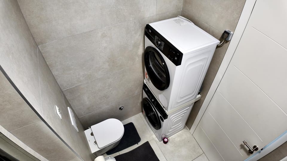 Bathroom, washing machine, washing machine