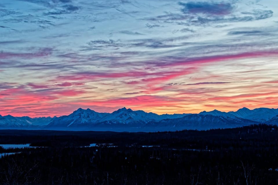Natural landscape, Mountain view, Sunrise, Sunset