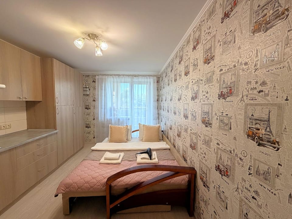 Bed, Living room, Photo of the whole room, Seating area, Bedroom