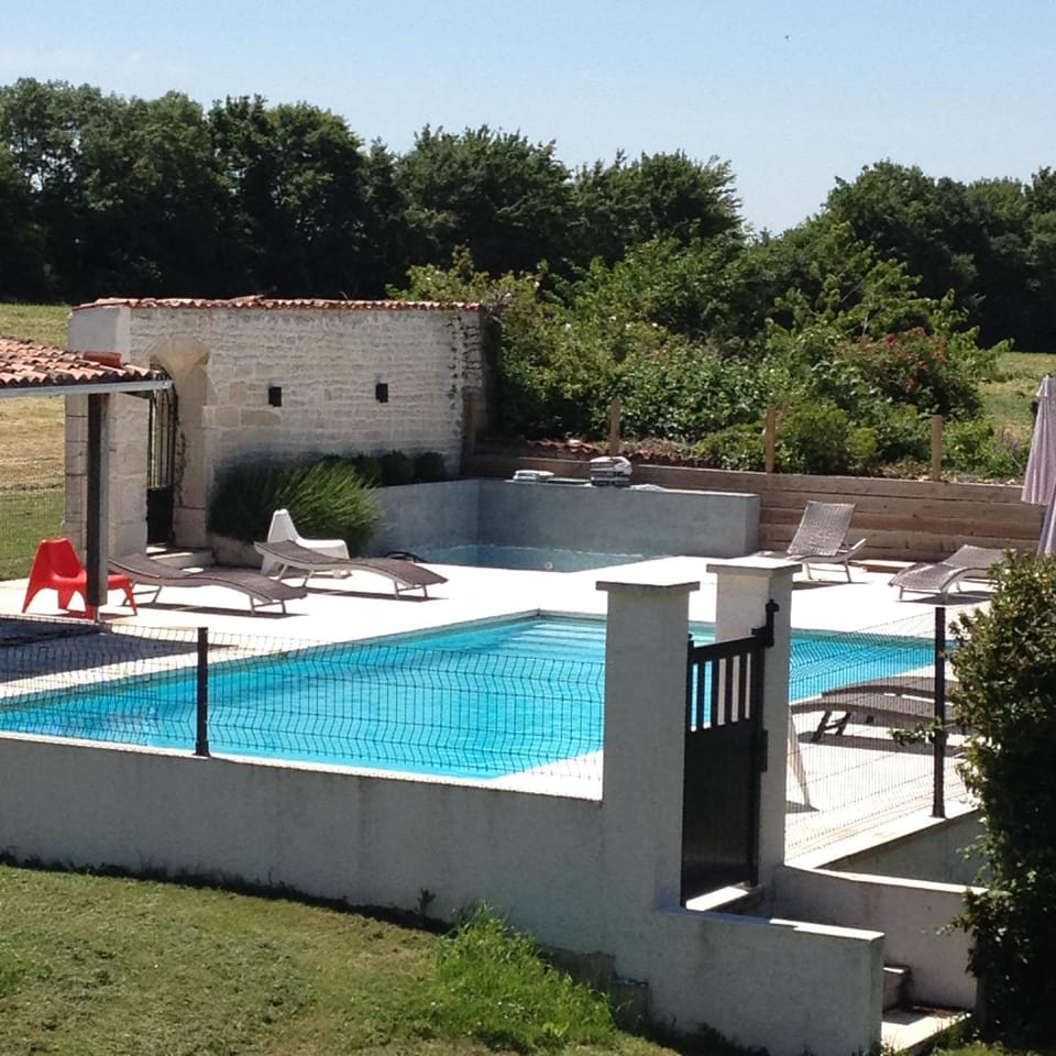 Property building, Living room, Swimming pool