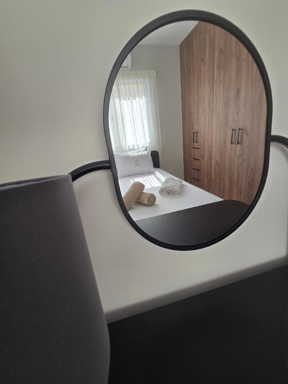 Bed, Photo of the whole room, Bedroom, towels, wardrobe