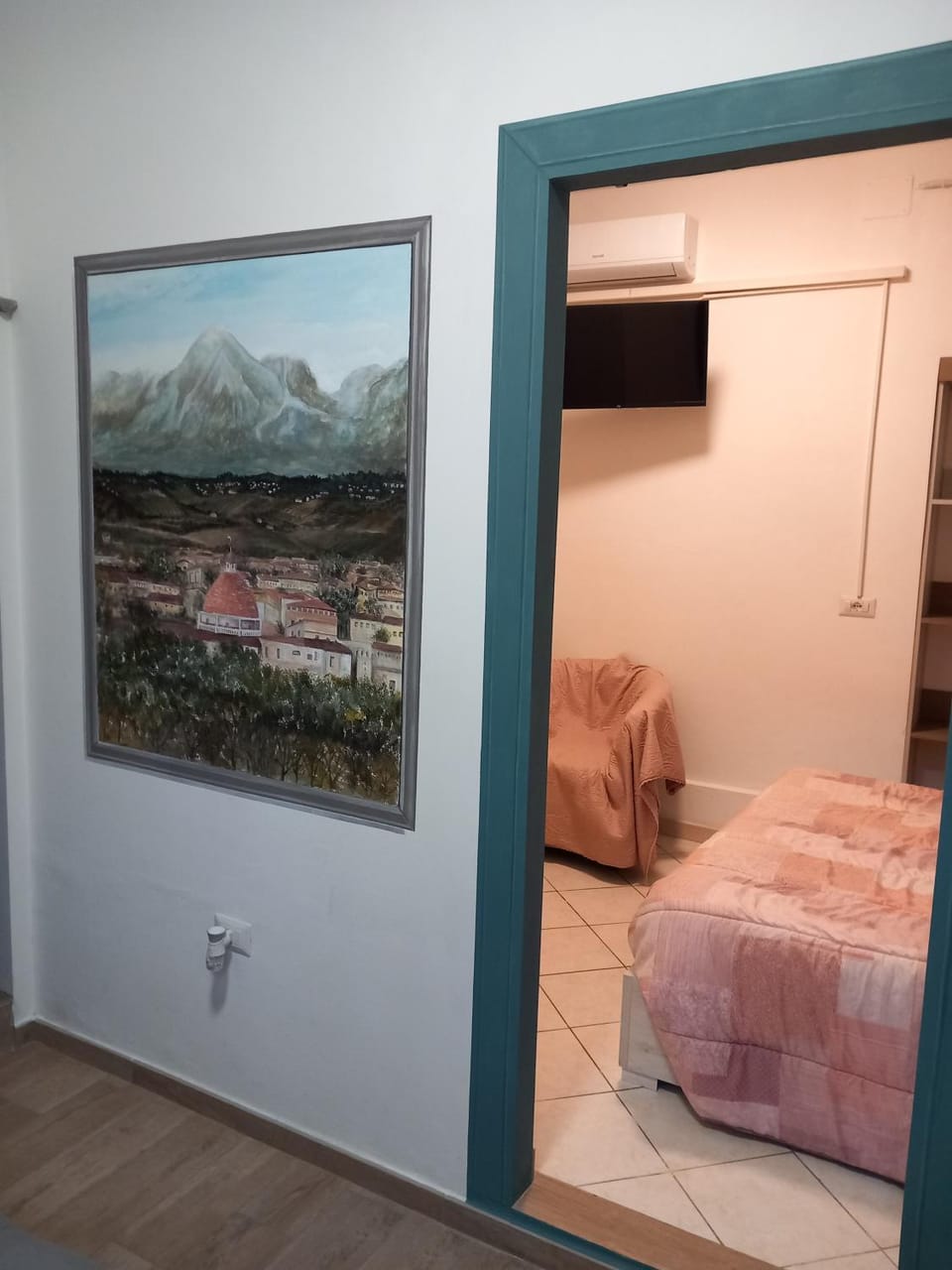 Property building, Living room, Bedroom