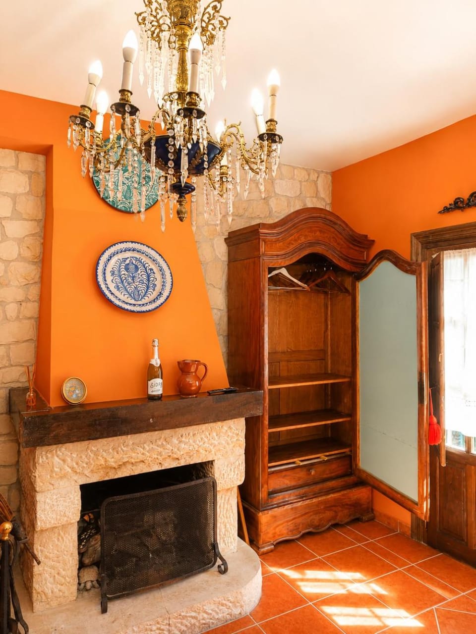 fireplace, wardrobe