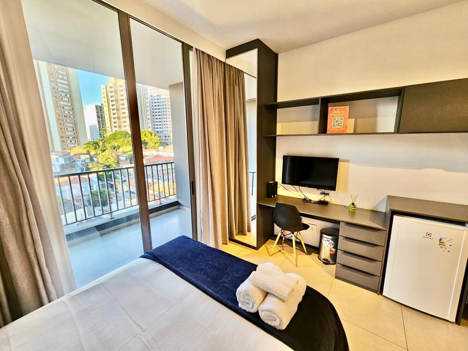 Studio Moderno Allianz Parque no VN Turiassu - Piscina - Academia - Ar - Wifi Apartment in Sao Paulo City