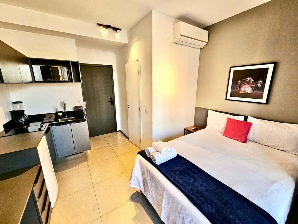 Studio Moderno Allianz Parque no VN Turiassu - Piscina - Academia - Ar - Wifi Apartment in Sao Paulo City