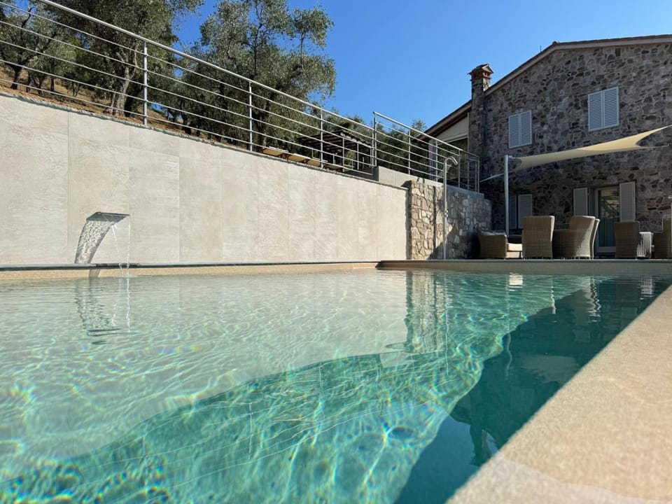 Property building, Living room, Swimming pool