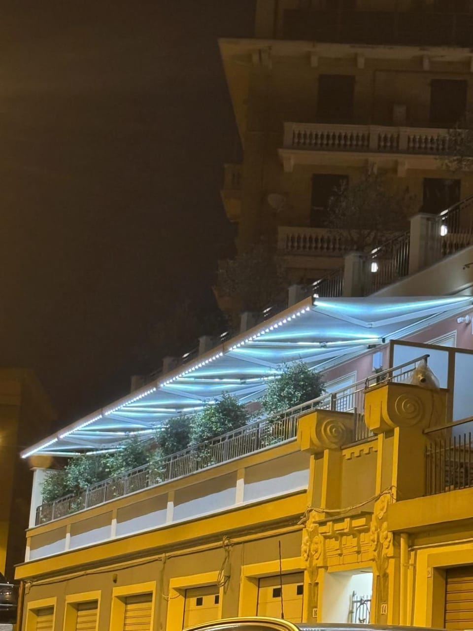 Property building, Night, Balcony/Terrace