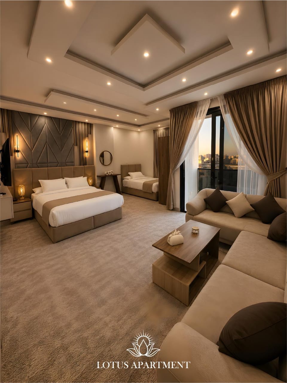 Bed, Seating area, Bedroom, towels