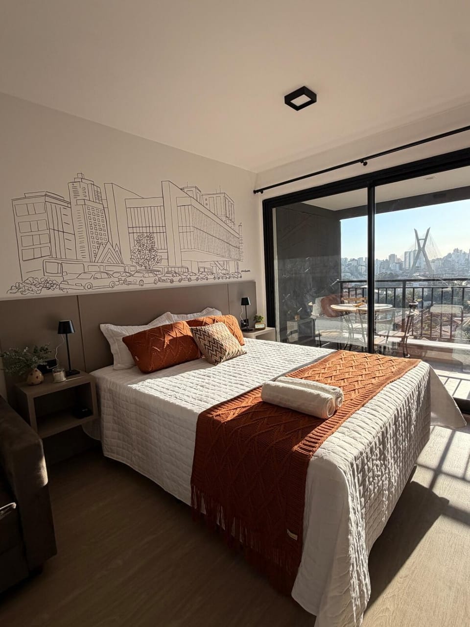 Bed, View (from property/room), Balcony/Terrace, Photo of the whole room, Bedroom
