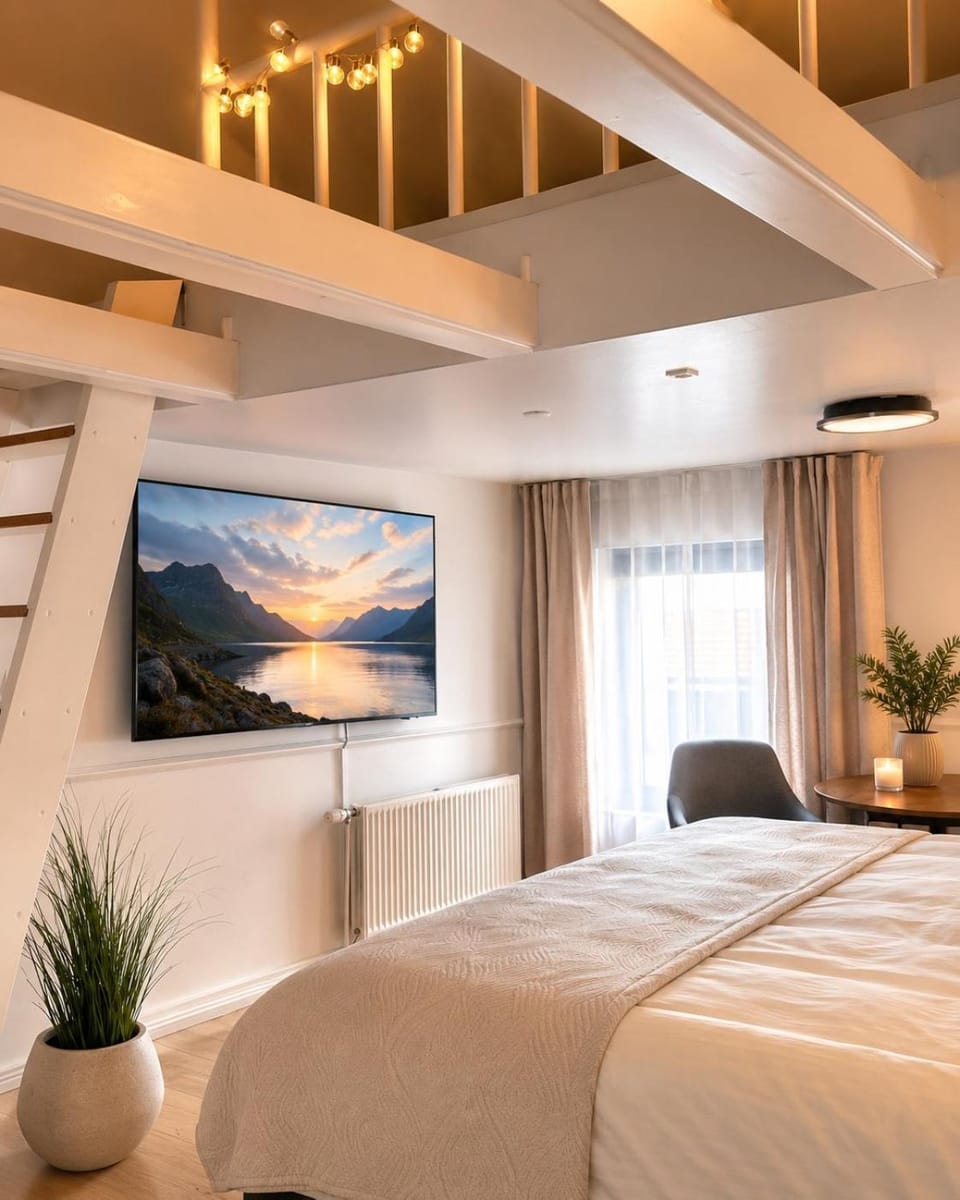 Bed, TV and multimedia, Bedroom
