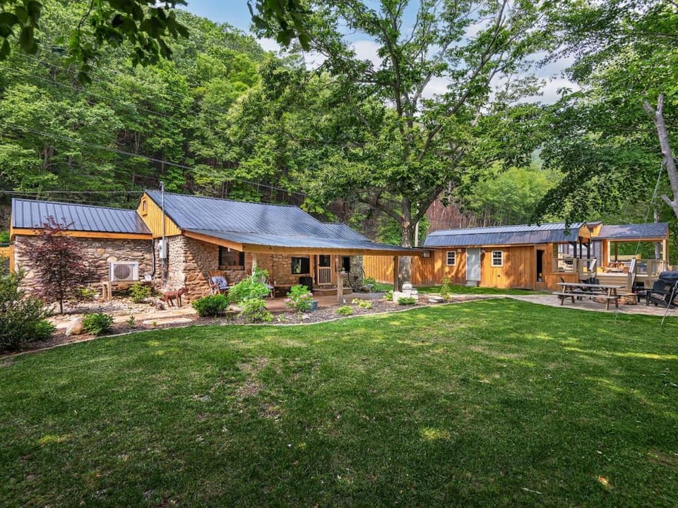Private River Retreat w Hot Tub & 3 Cabins Cabin in East Fork