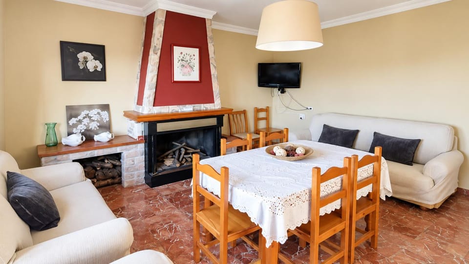 Living room, fireplace