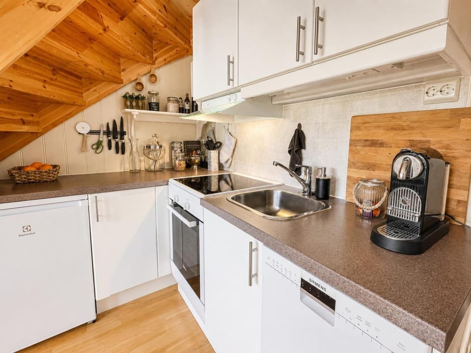 Coffee/tea facilities, Kitchen or kitchenette, dishwasher, stove