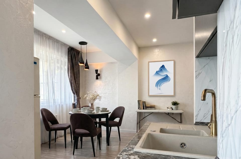 Living room, Seating area, Dining area, kitchen