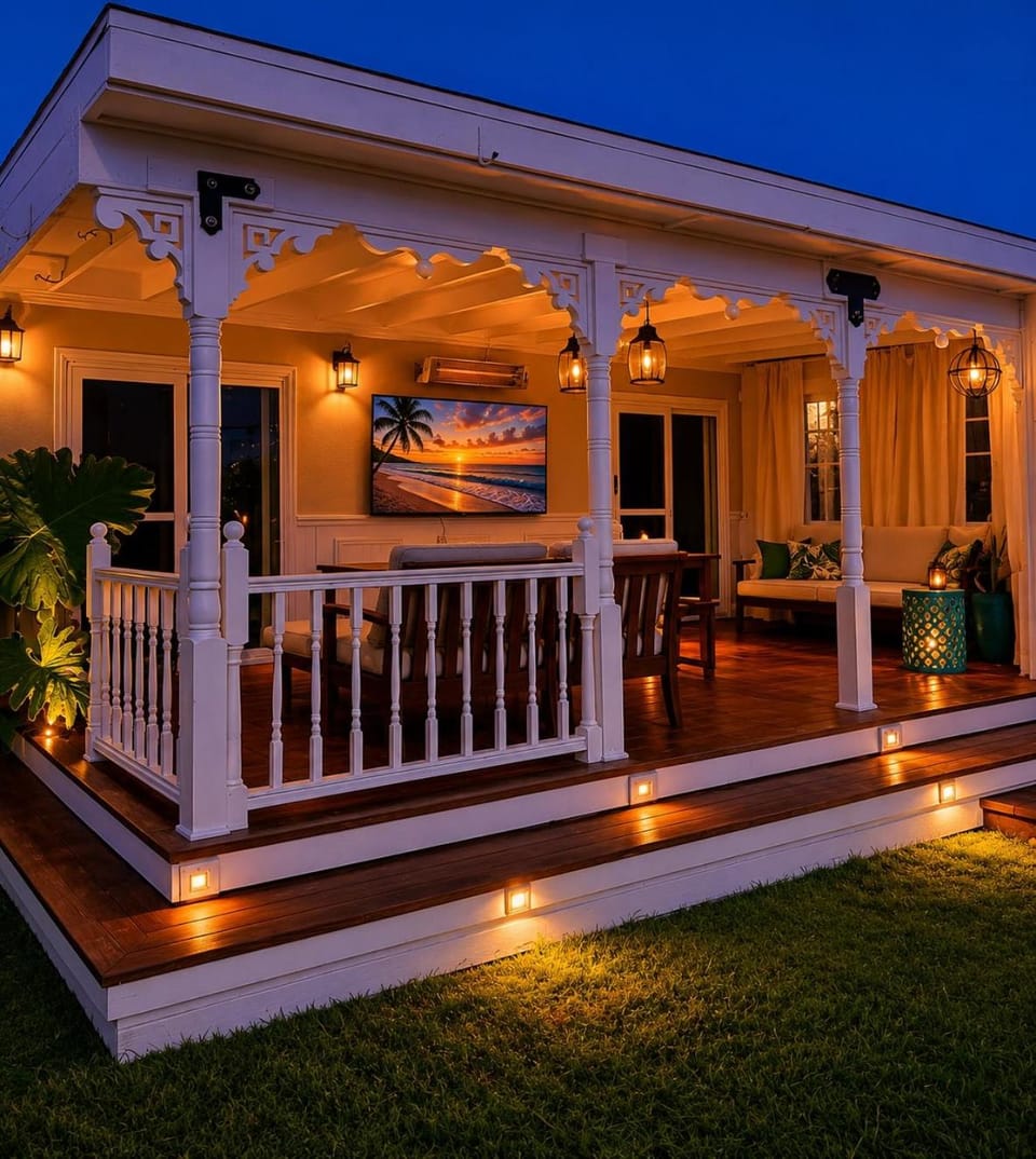 Patio, Night, Garden, Balcony/Terrace