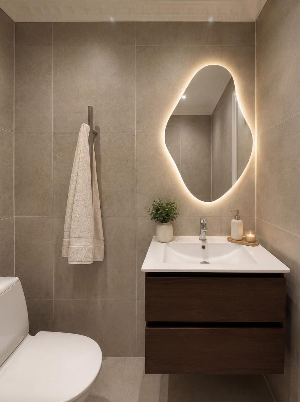 Toilet, Bathroom, towels