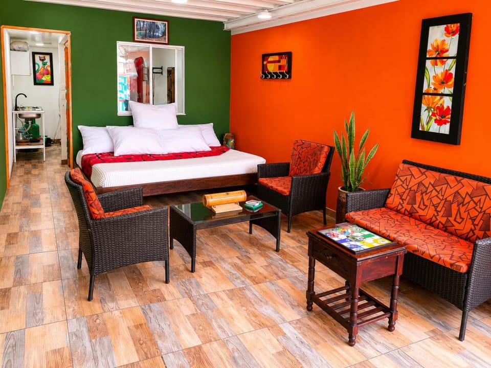 Bed, Living room, Bedroom