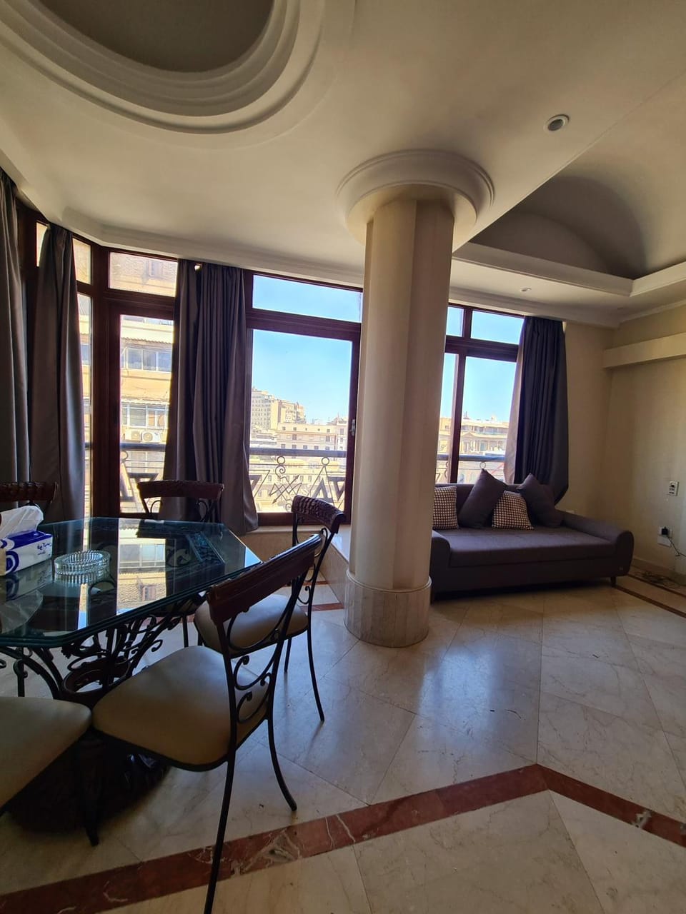 Bed, View (from property/room), Balcony/Terrace, Living room, Photo of the whole room, Seating area, Dining area, Bedroom