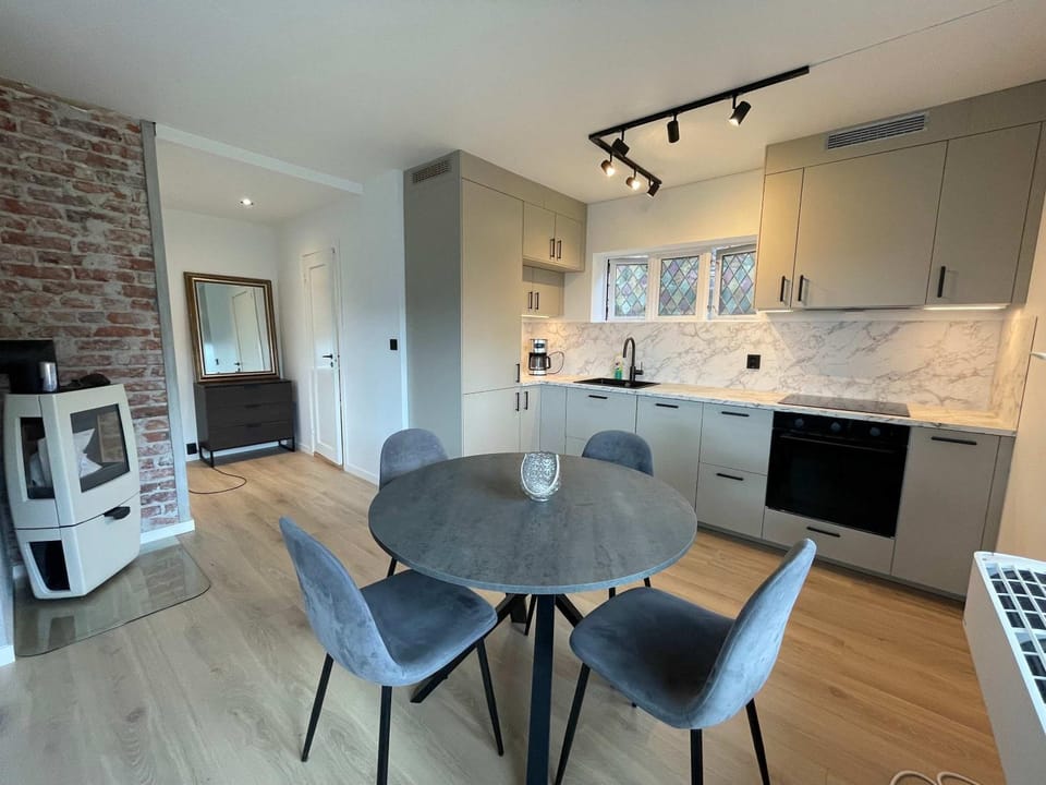 Kitchen or kitchenette, Seating area, Dining area, dishwasher, oven, stove