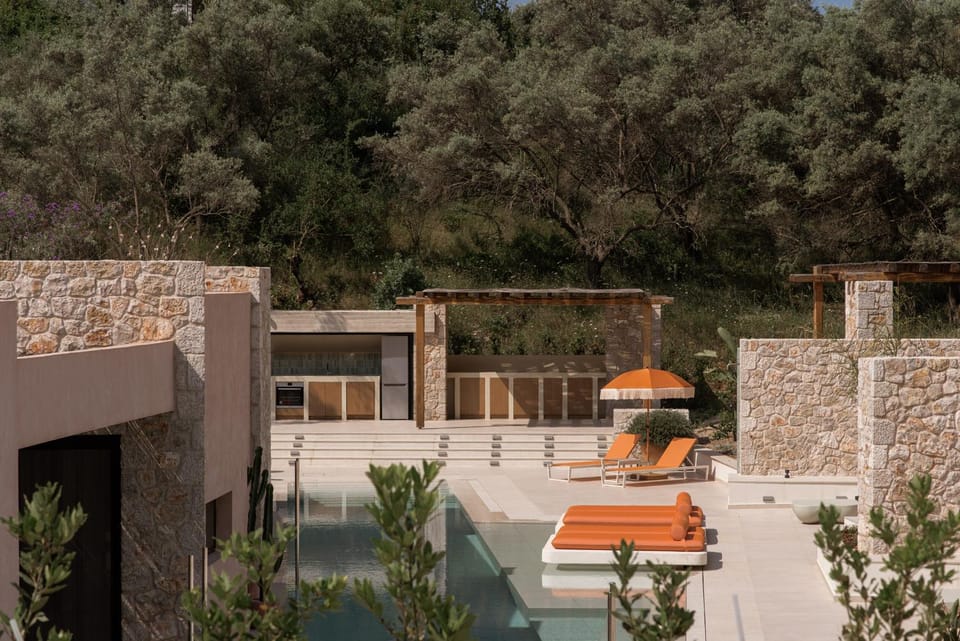 Natural landscape, Garden, Garden view, Pool view, Swimming pool