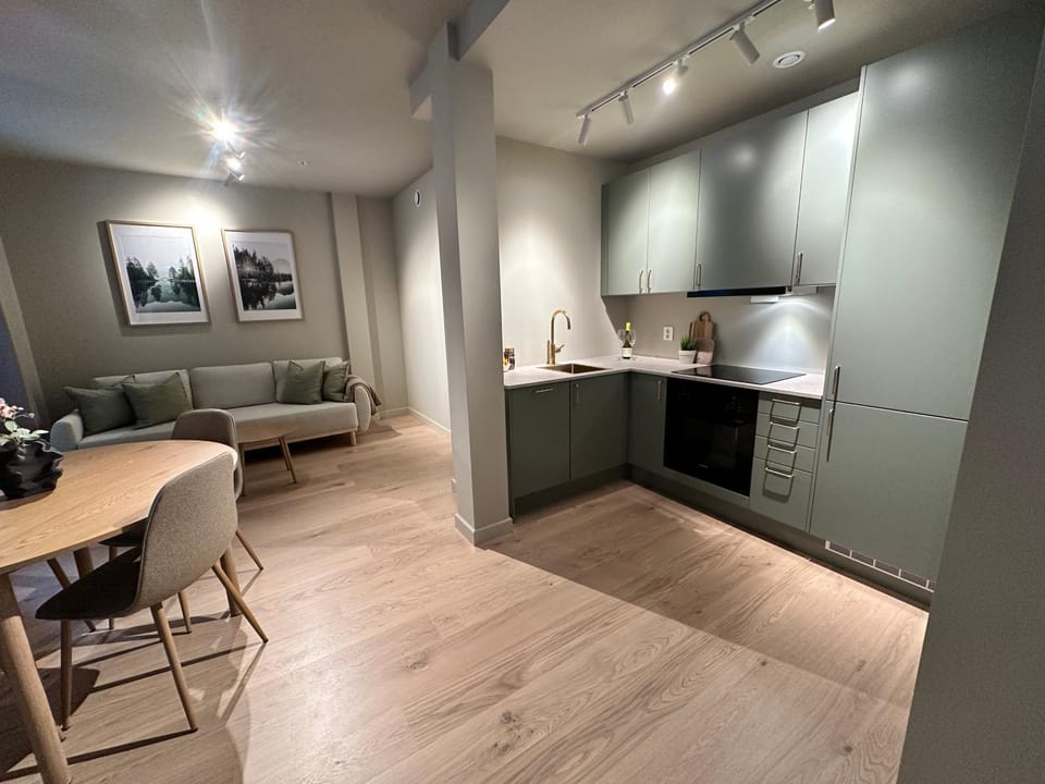 Kitchen or kitchenette, Living room, Seating area, Dining area, dishwasher, stove