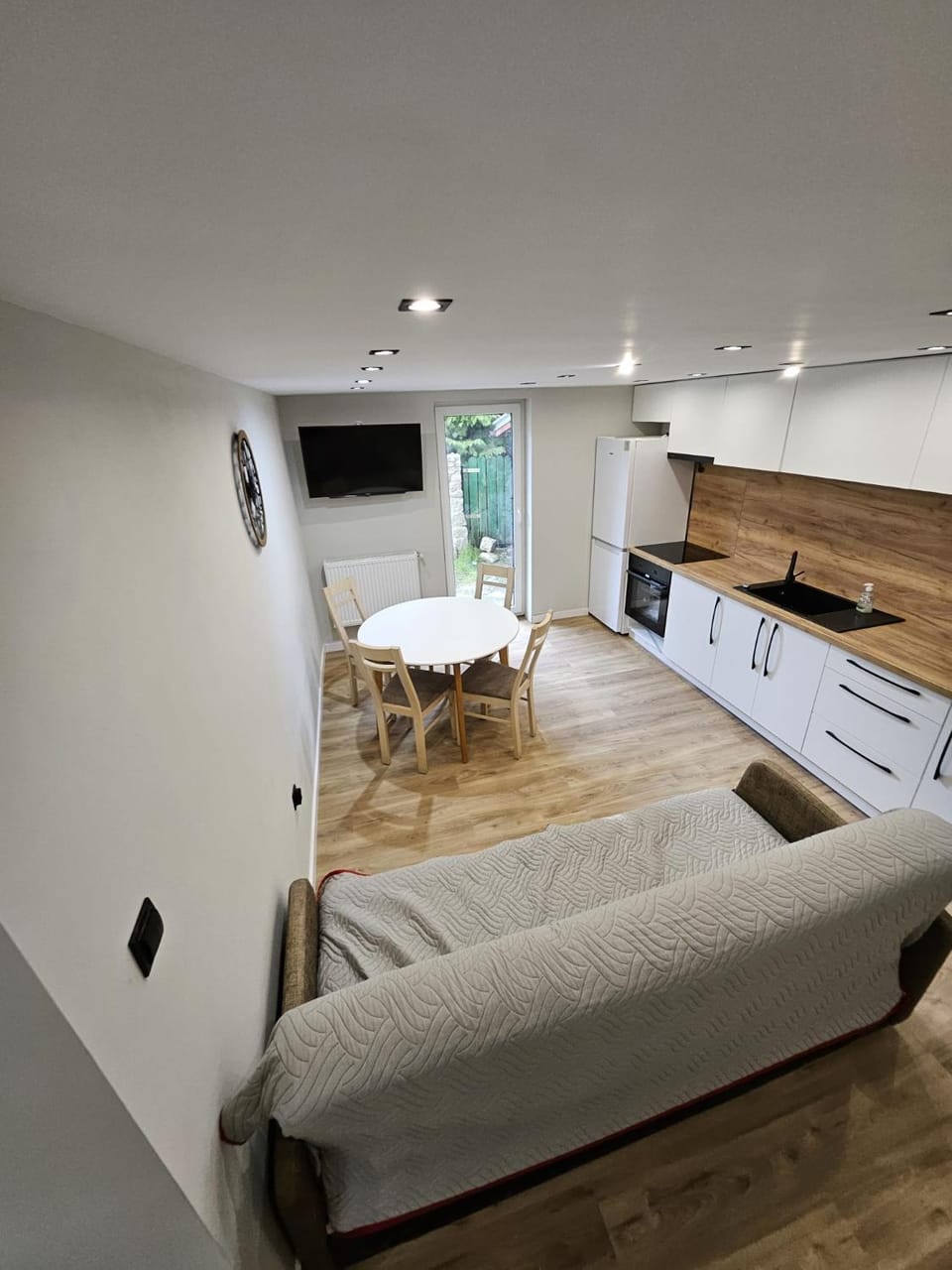 Kitchen or kitchenette, Living room, Dining area