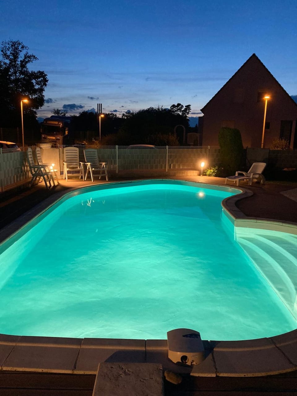 Night, Swimming pool