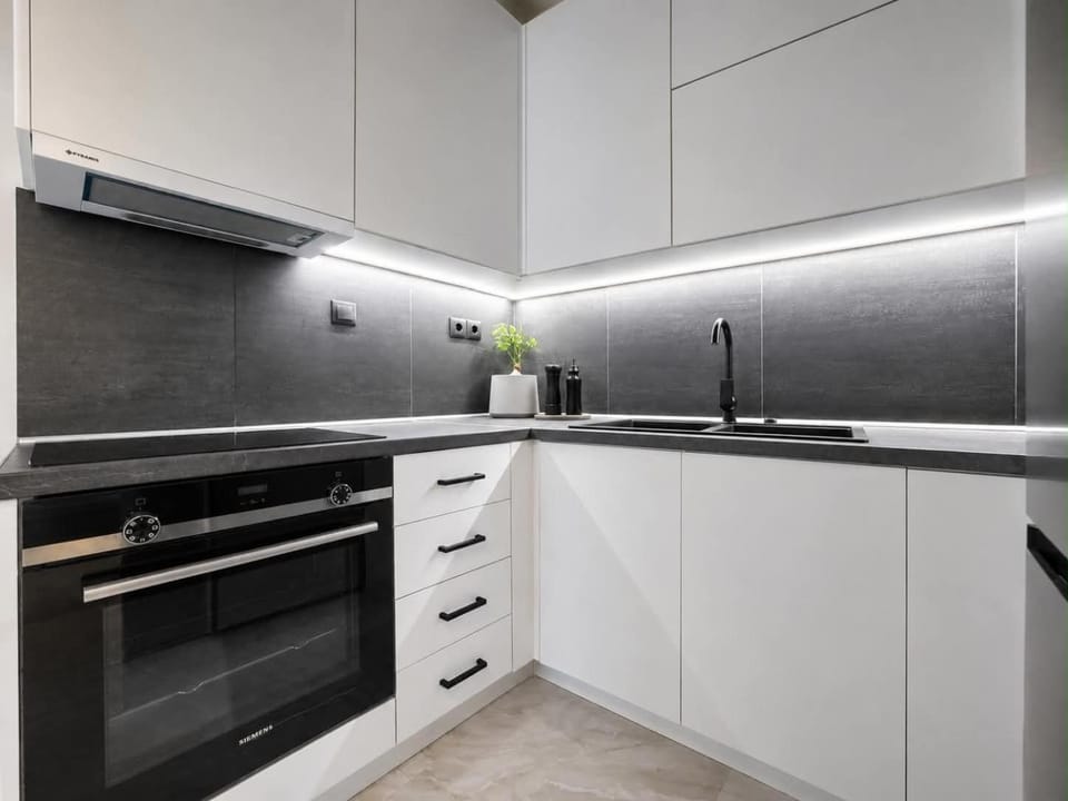 Kitchen or kitchenette, oven, stove, kitchen