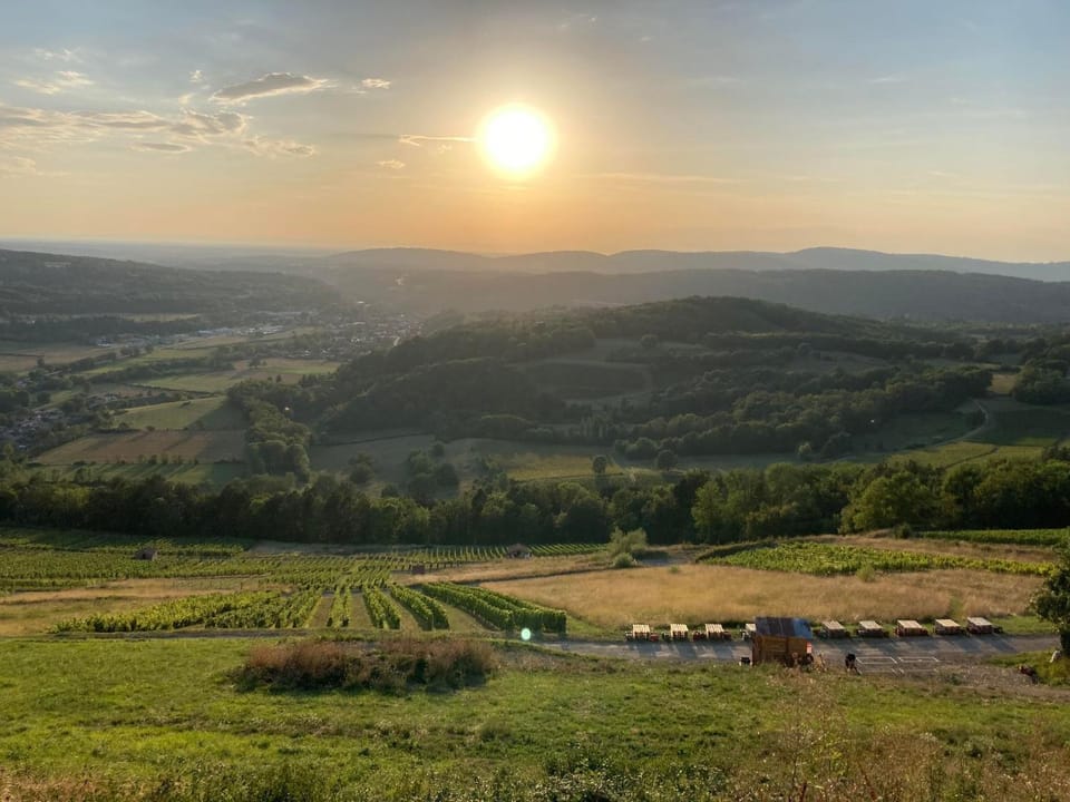 Nearby landmark, Day, Natural landscape, Bird's eye view, Mountain view, Sunset