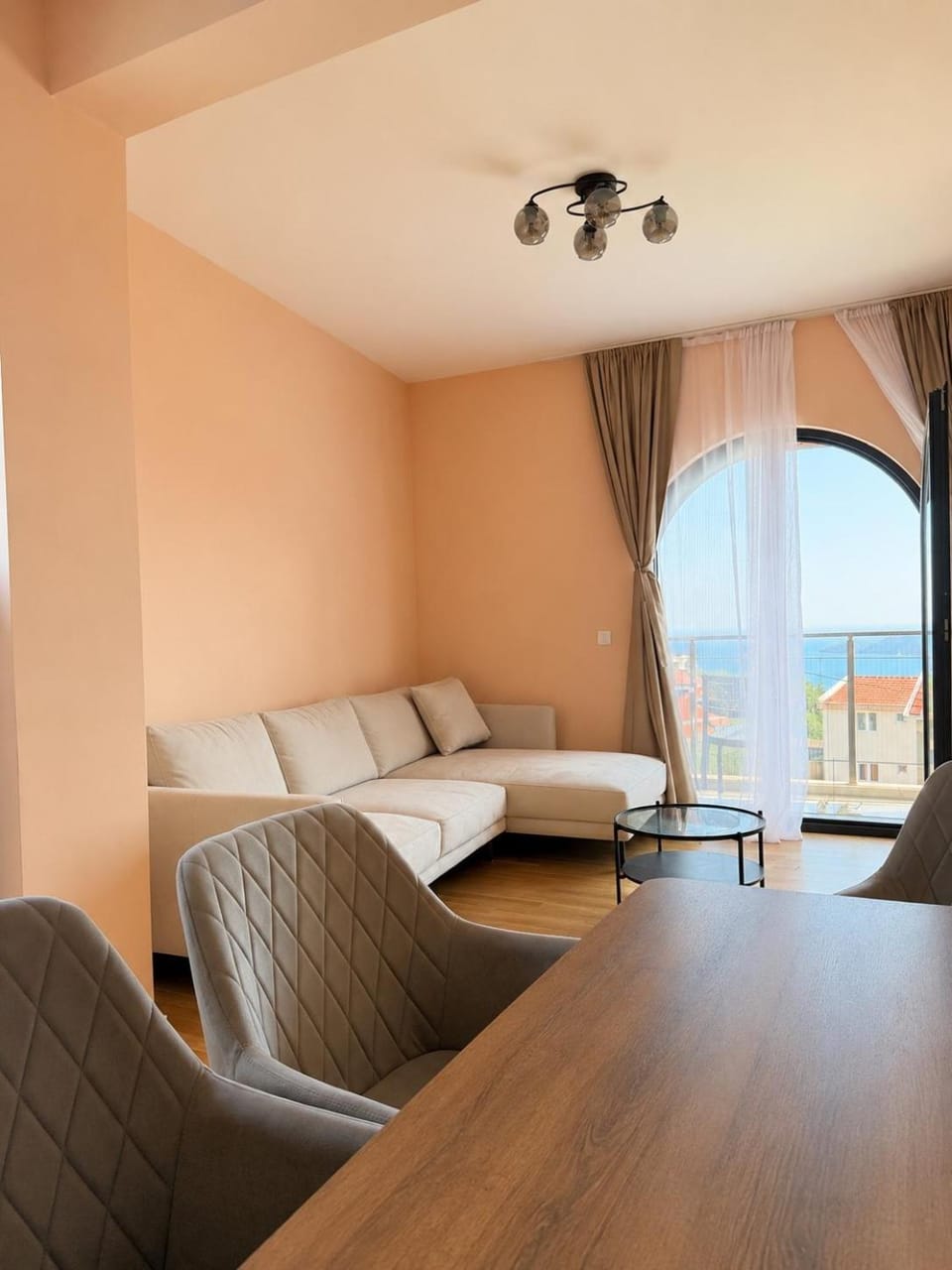Living room, Seating area, Sea view