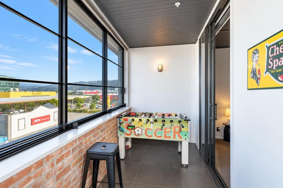 Vibrant 3BR Petone Stay with Foosball & City Views Apartment in Lower Hutt