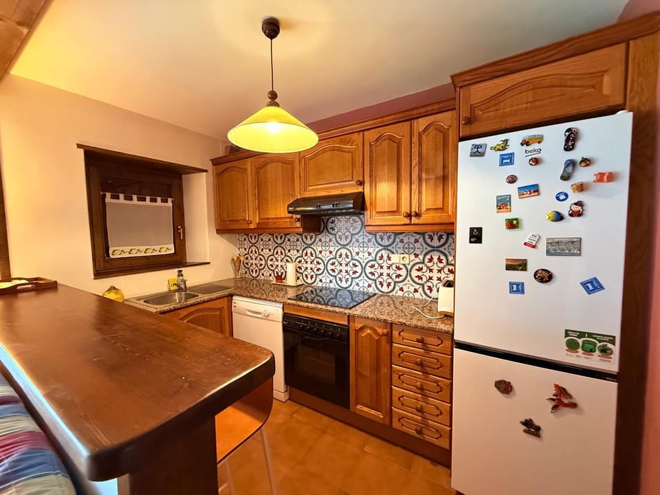 Kitchen or kitchenette, dishwasher, oven, stove
