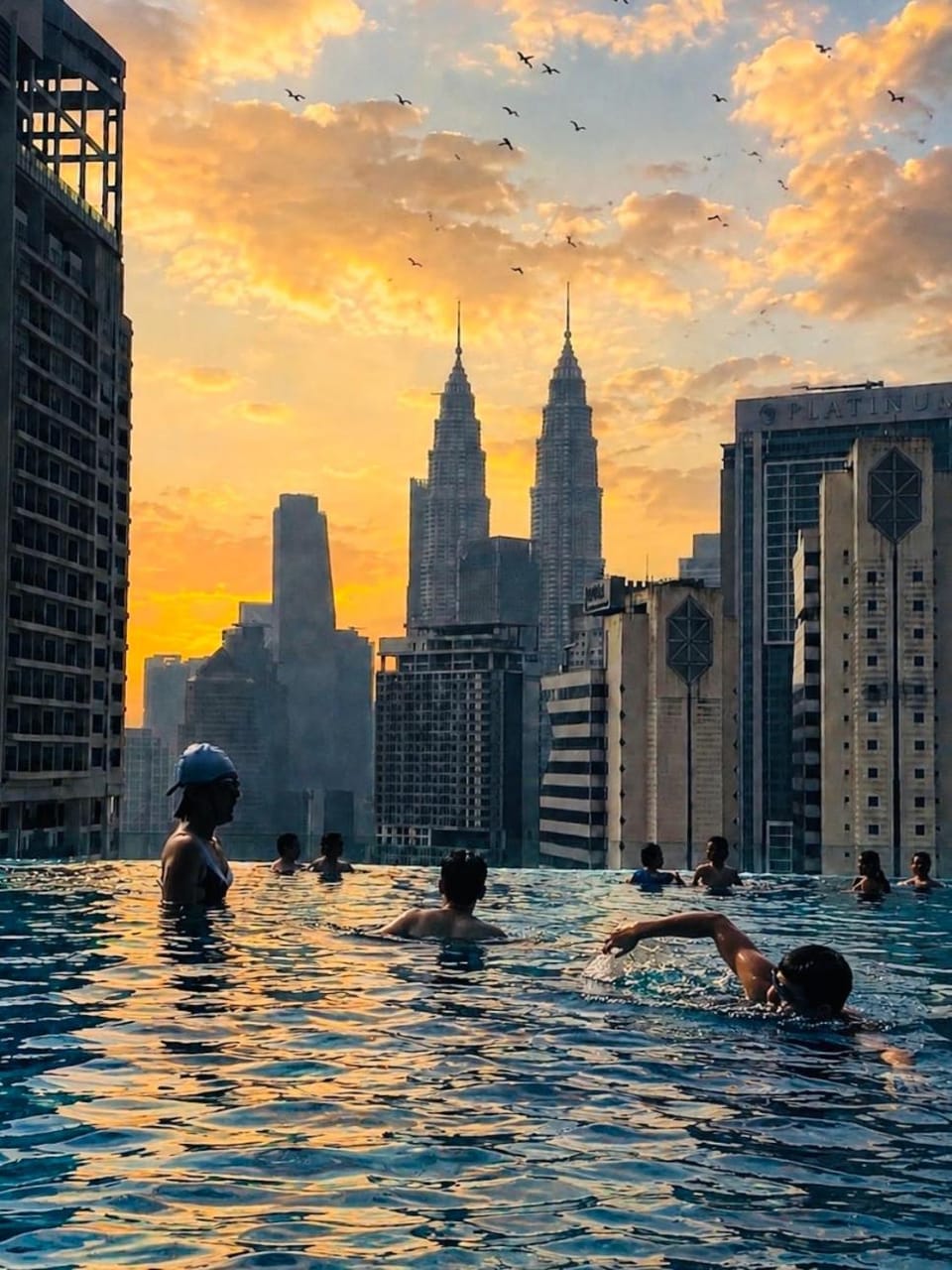 Day, People, Natural landscape, City view, Pool view, Swimming pool, Sunrise, group of guests
