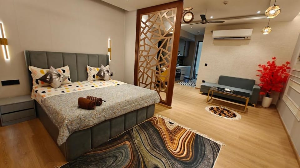 Modern Cozy Couple Friendly Stay with yoga sofa Apartment in Noida