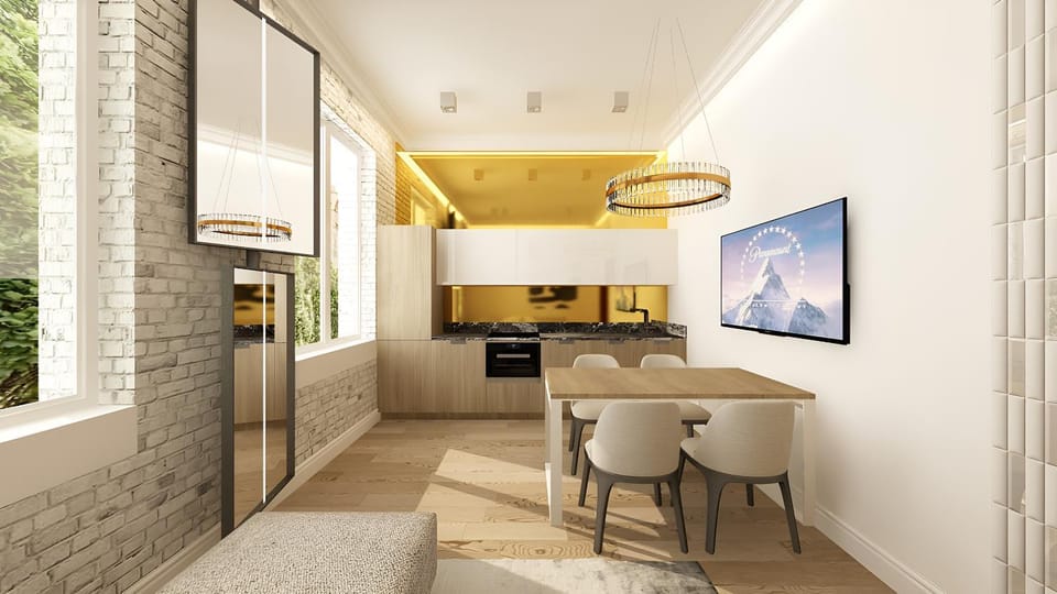 TV and multimedia, Kitchen or kitchenette, Dining area