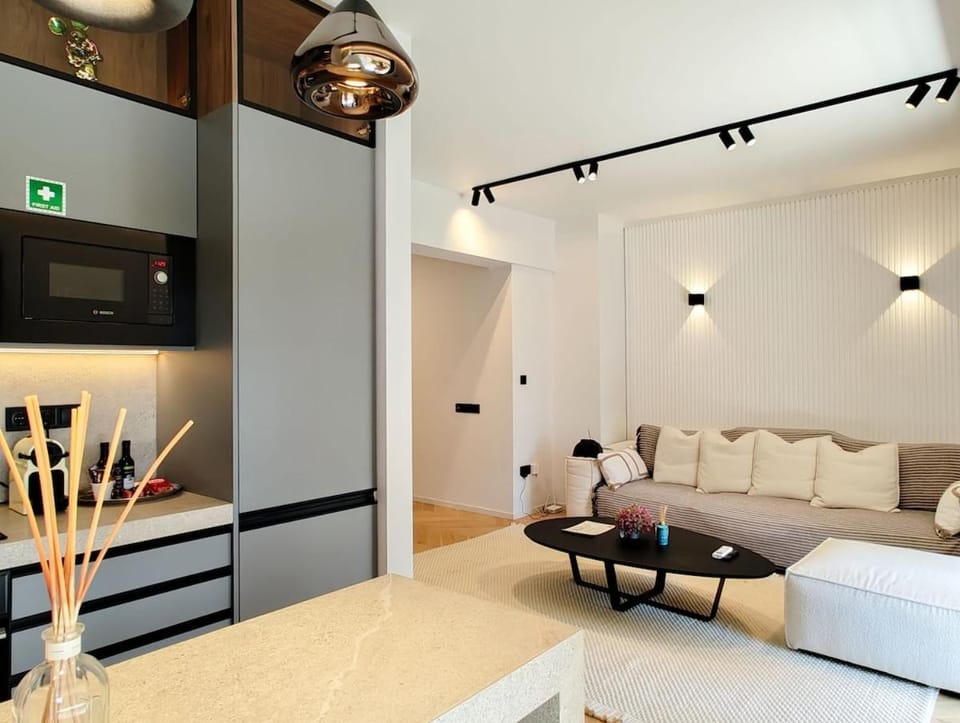 Living room, kitchen
