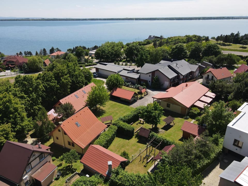 Property building, Natural landscape, Lake view