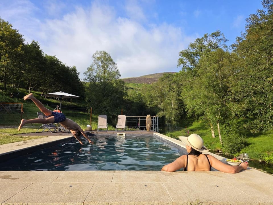 Natural landscape, Pool view, Swimming pool, sunbed