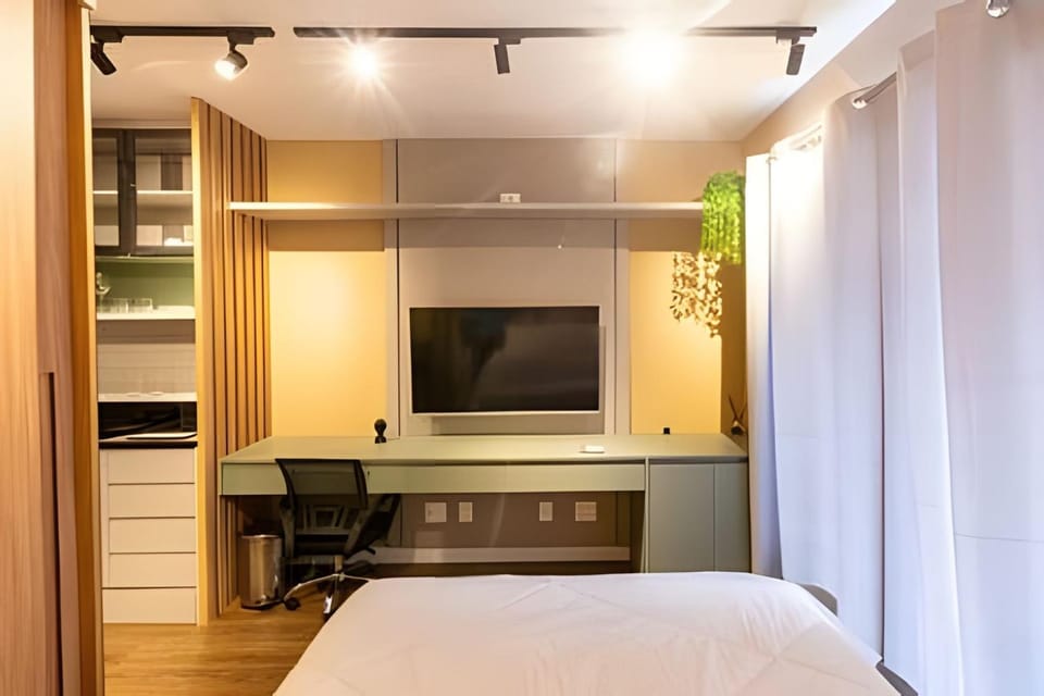 Apto de luxo com piscina incrível, academia(1504B) Apartment in Sao Paulo City