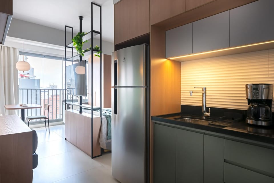 Apto luxo com piscina incrível e academia (155B) Apartment in Sao Paulo City