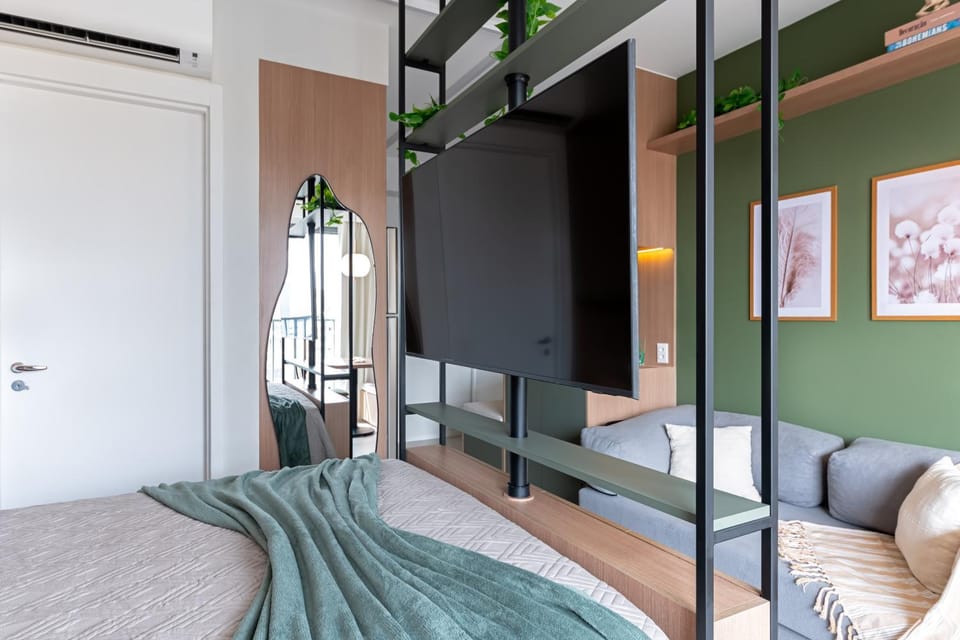 Apto luxo com piscina incrível e academia (155B) Apartment in Sao Paulo City