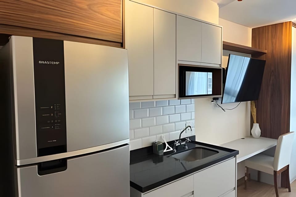 Studio c/ piscina, academia e próx. metrô (405) Apartment in Sao Paulo City
