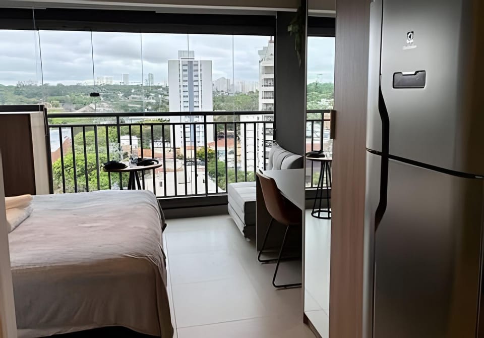Studio com academia, rooftop e metrô (1302) Apartment in Sao Paulo City