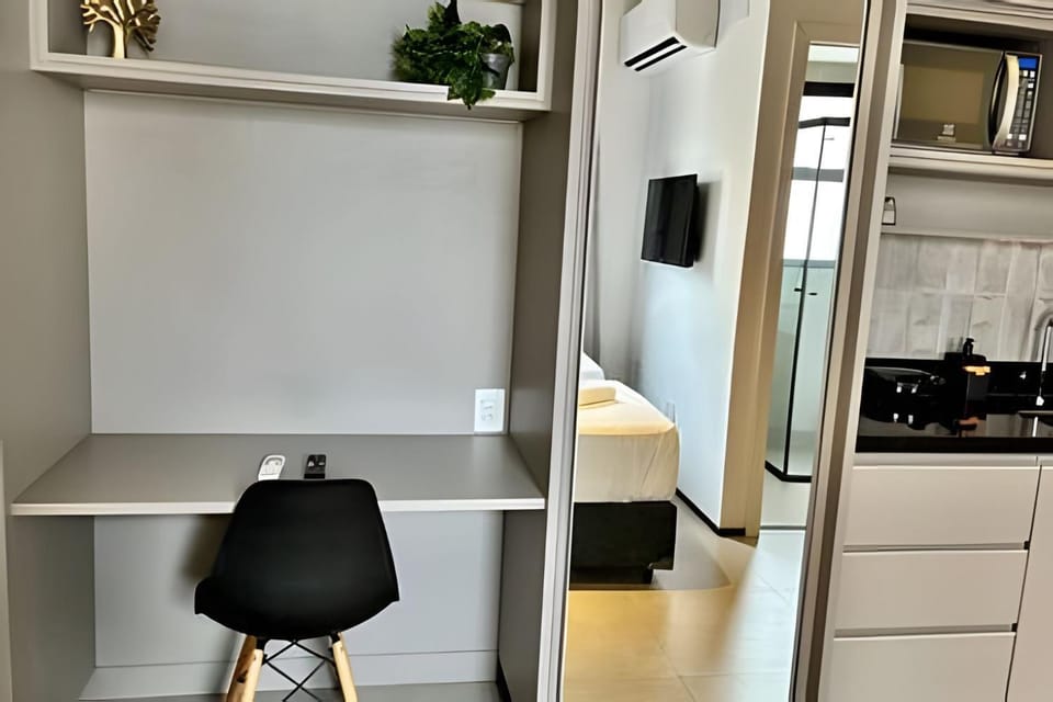 Studio com academia, rooftop e coworking(1218) Apartment in Sao Paulo City