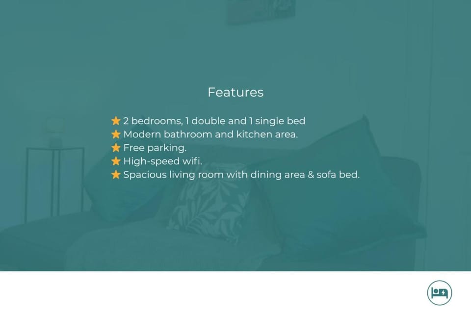 Bright 2 BDR In Hawick - Sleeps 5 - Free Parking Apartment in Hawick
