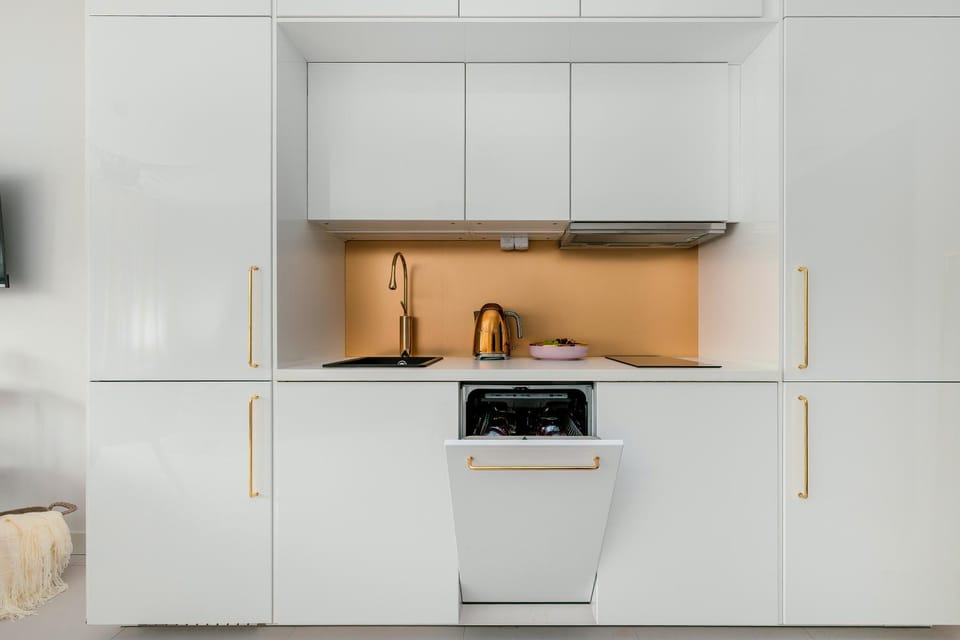 Coffee/tea facilities, Kitchen or kitchenette, dishwasher, stove