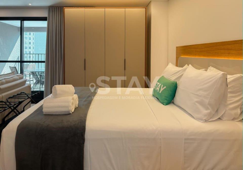 Bed, Photo of the whole room, Bedroom, towels, wardrobe