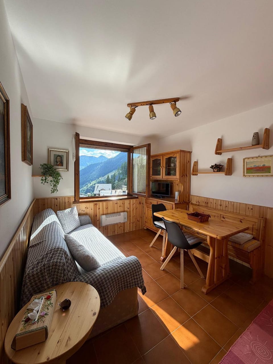 Natural landscape, Living room, Seating area, Mountain view