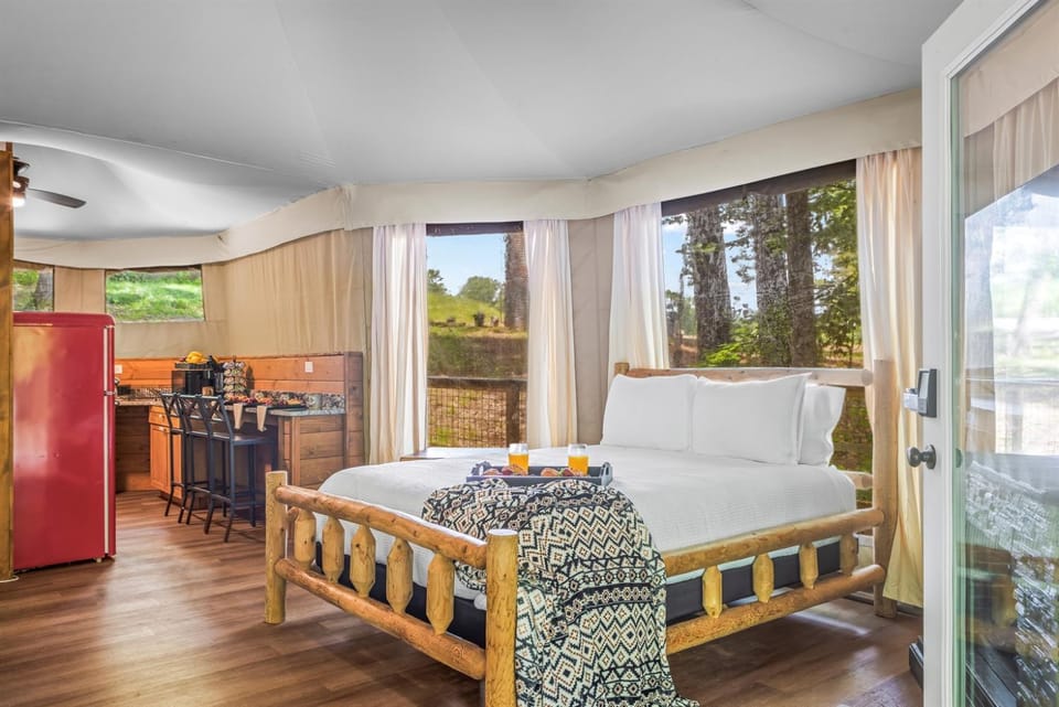 Zootastic Retreat Private Hot Tub Zoo Access Luxury tent in Lake Norman